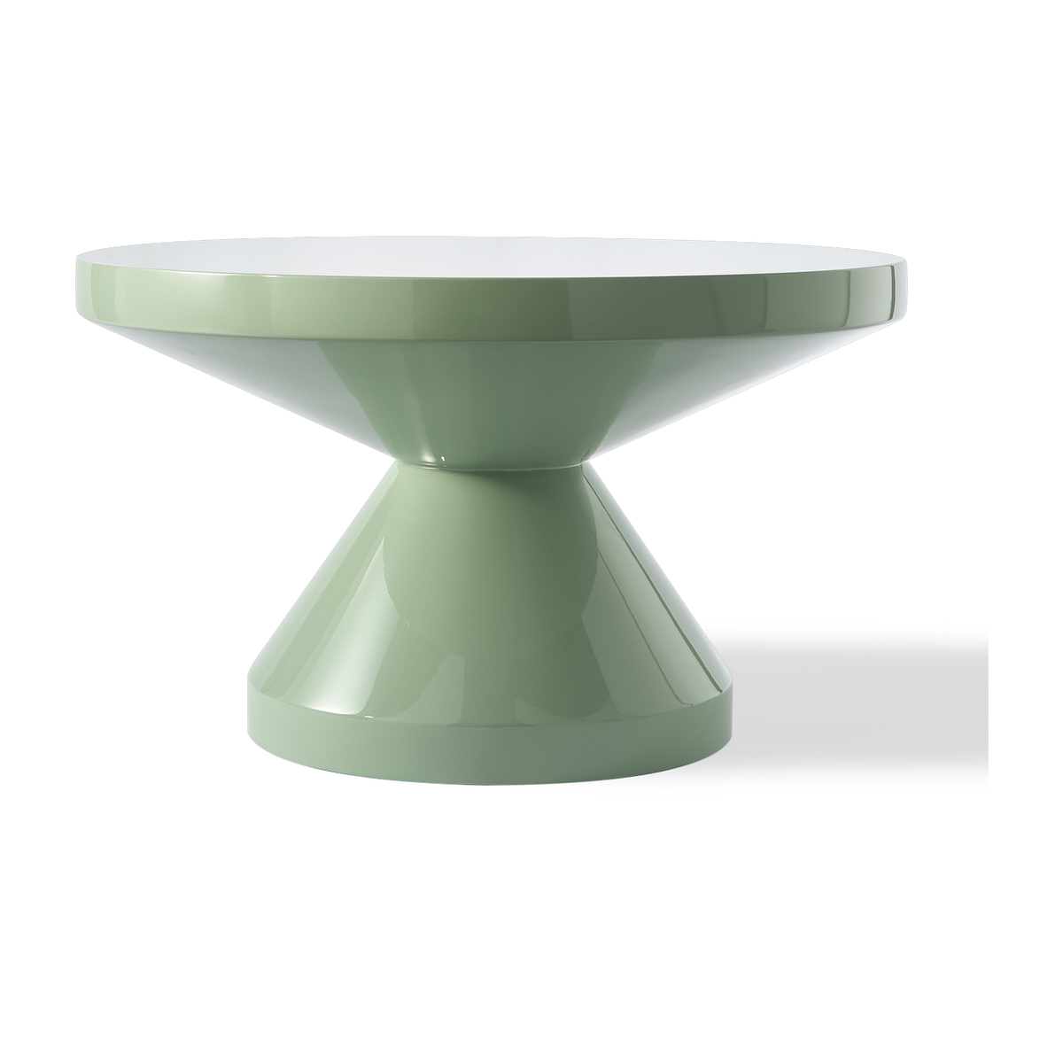 Table basse laquée olive verte Zig Zag - Pols Potten