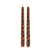 2 candele di paraffina leopardate da 2, 2 x 25 cm Leopard - Anna + Nina