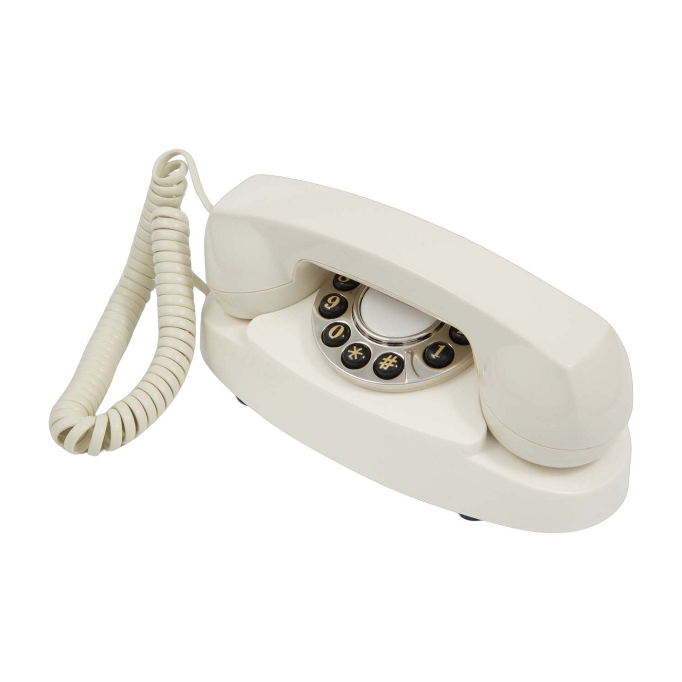 Elfenbeinfarbenes Druckknopf-Telefon Audrey -. GPO Retro