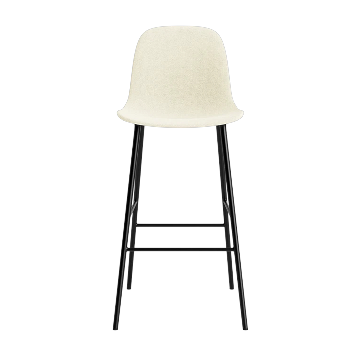 Barstuhl Hallingdal 100 und Beine schwarz 75 cm Form Bar Chair Full Upholstery -. Normann Copenhagen