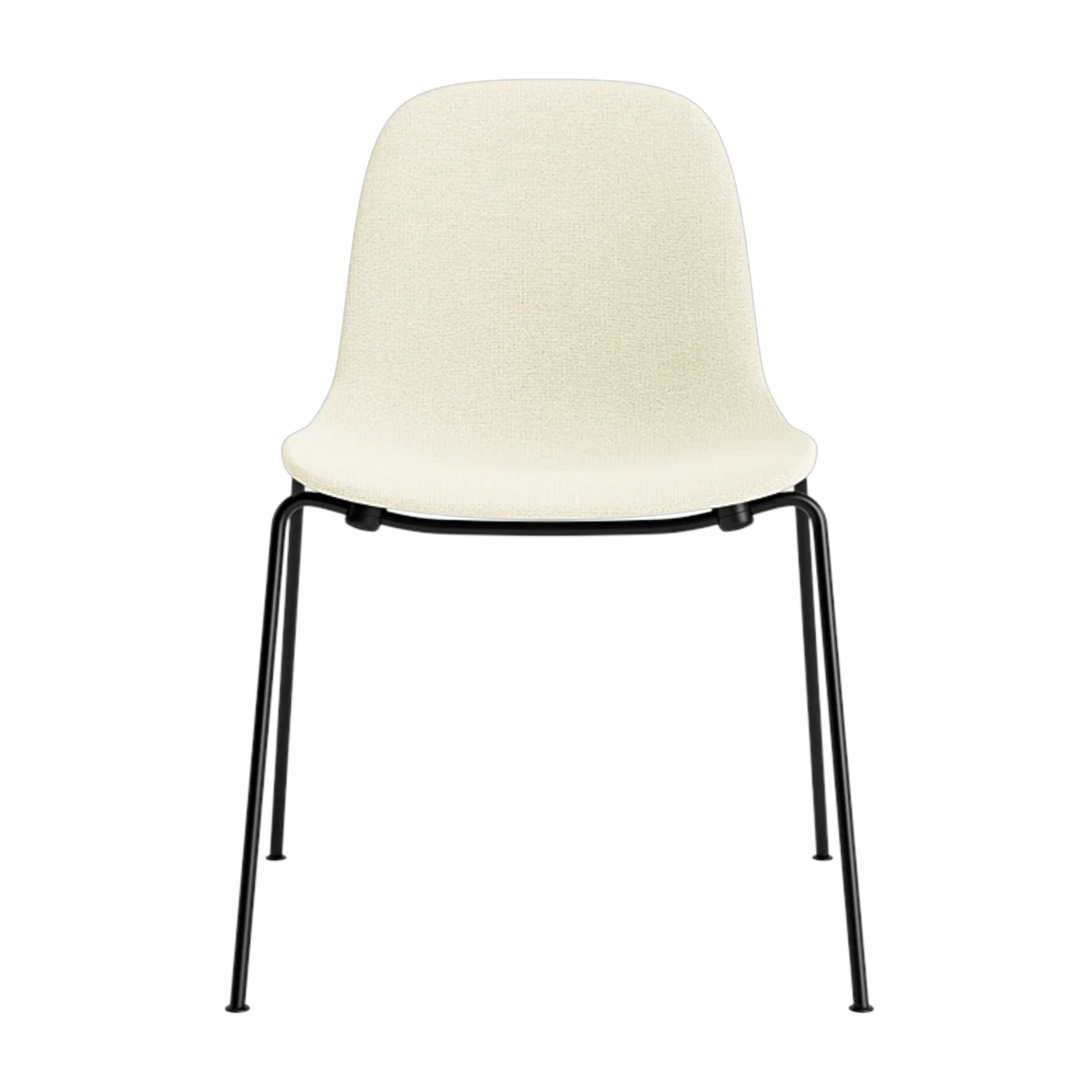Chaise tissus hallingdal 100 Form Chair Stacking Full Upholstery Black Steel- Normann Copenhagen
