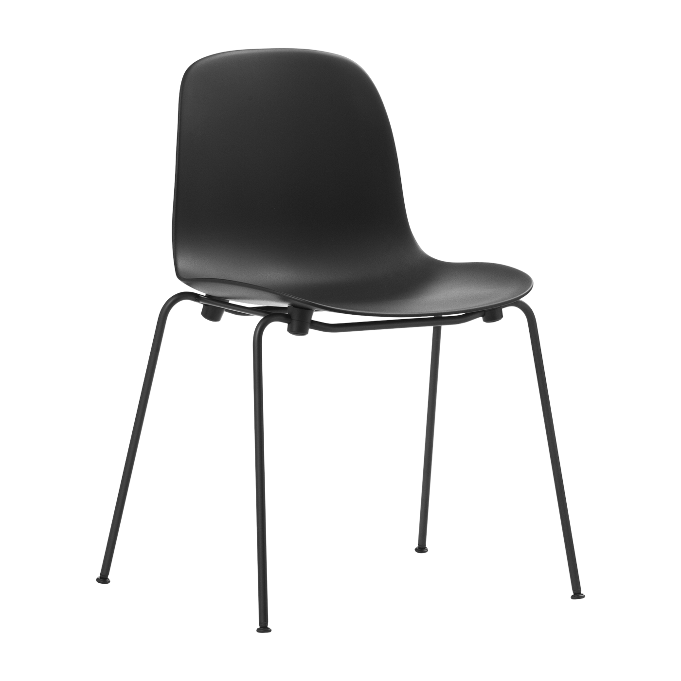 Sedia in prolipropilene nero Form Sedia impilabile Black Acciaio - Normann Copenhagen