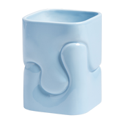 Vase aus hellblauem Dolomit 12 x 16 cm Puffy - &Klevering