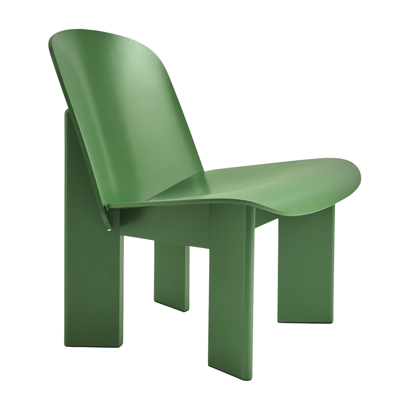 Fauteuil en hêtre vert laqué à l'eau Chisel - Hay