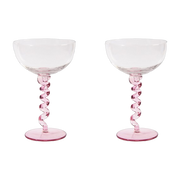 Set aus zwei Glasschalen Spirale rosa - &Klevering