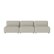 Dreisitziges Outdoor-Lounge-Sofa mit Stoffbezug sand brezza und geölter Eiche Arke -. Bolia