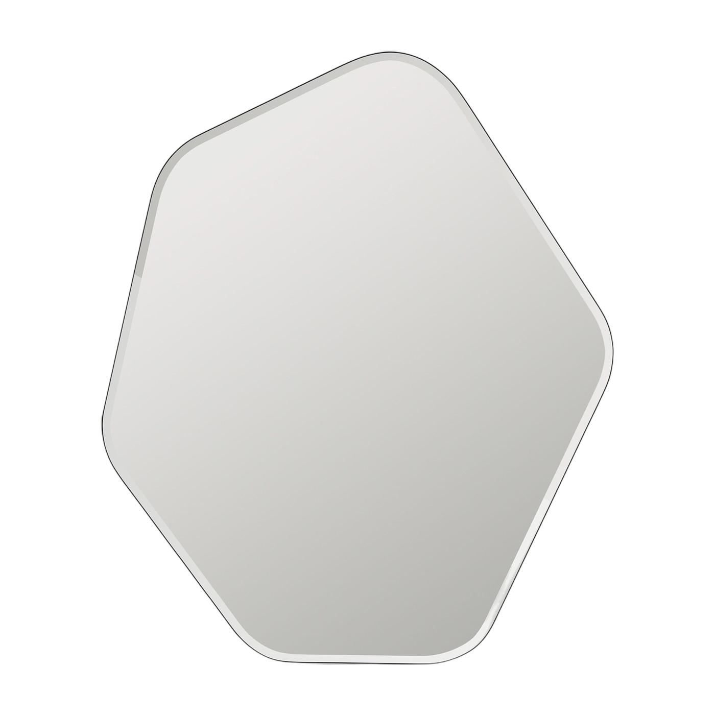 Black bevelled wall mirror 60 cm Ruby - Broste Copenhagen
