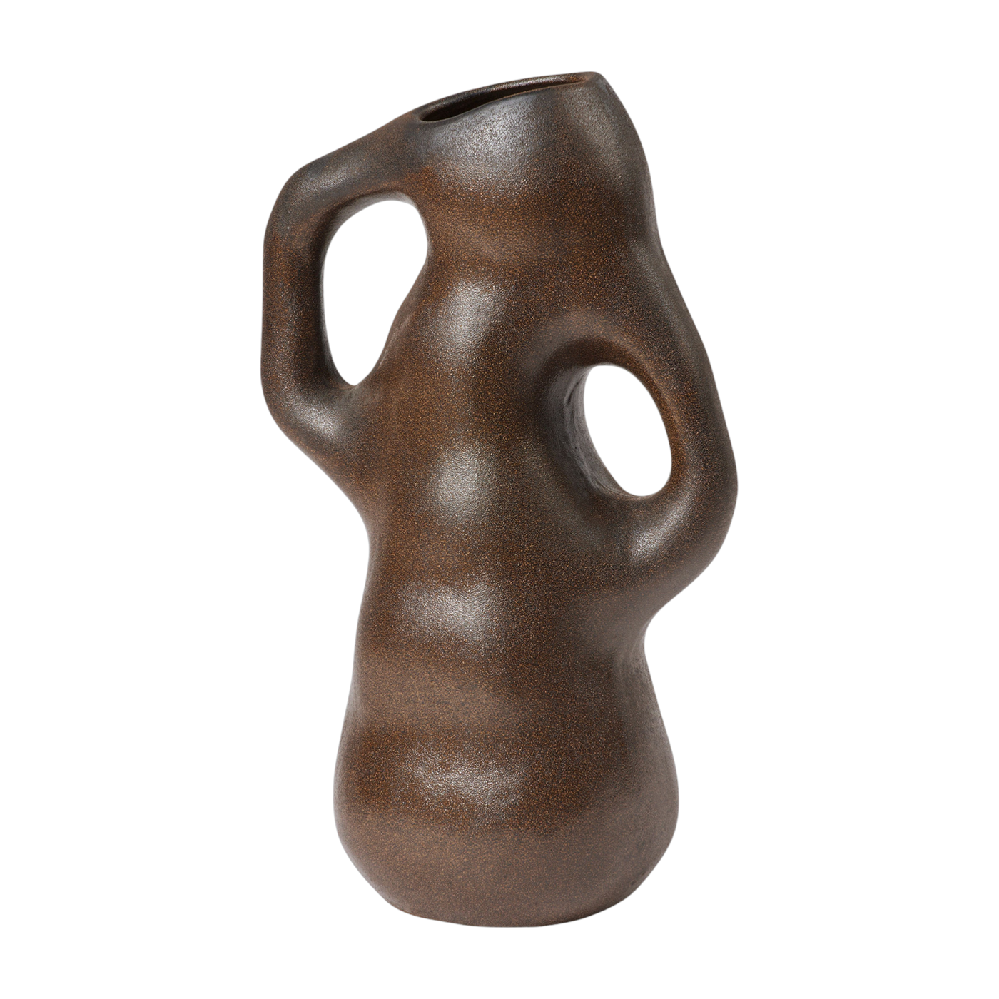 Vase aus braunem glasiertem Steinzeug 35 cm Isolde -. Broste Copenhagen