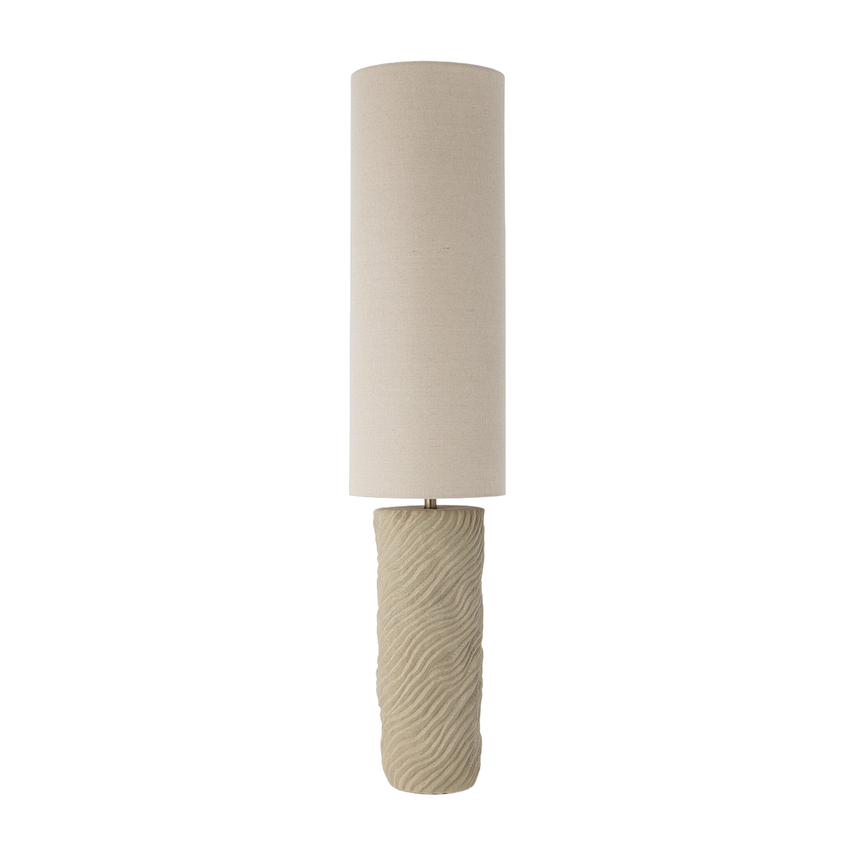 Lampadaire en grès et coton beige Payah - Bloomingville