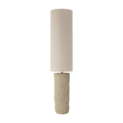 Lampadaire en grès et coton beige Payah - Bloomingville
