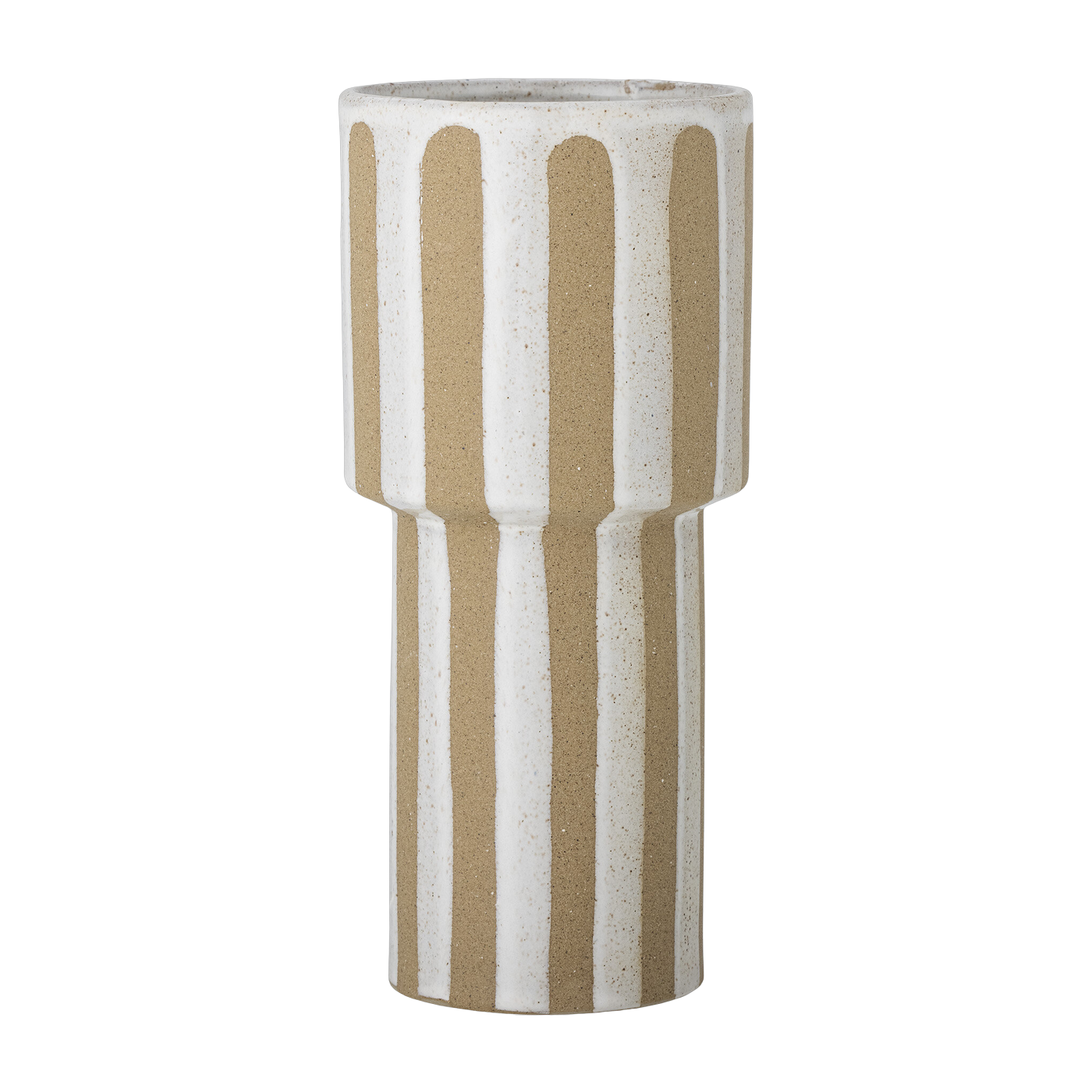 Vase aus weiß lackiertem Steinzeug Awah -. Bloomingville