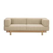 Sofa aus beigem Eichenfurnier mit zwei Sitzplätzen Alchimist -. Emko