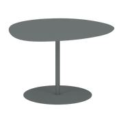 Table basse en acier mat orage 40 cm Galet 01 - Matière Grise