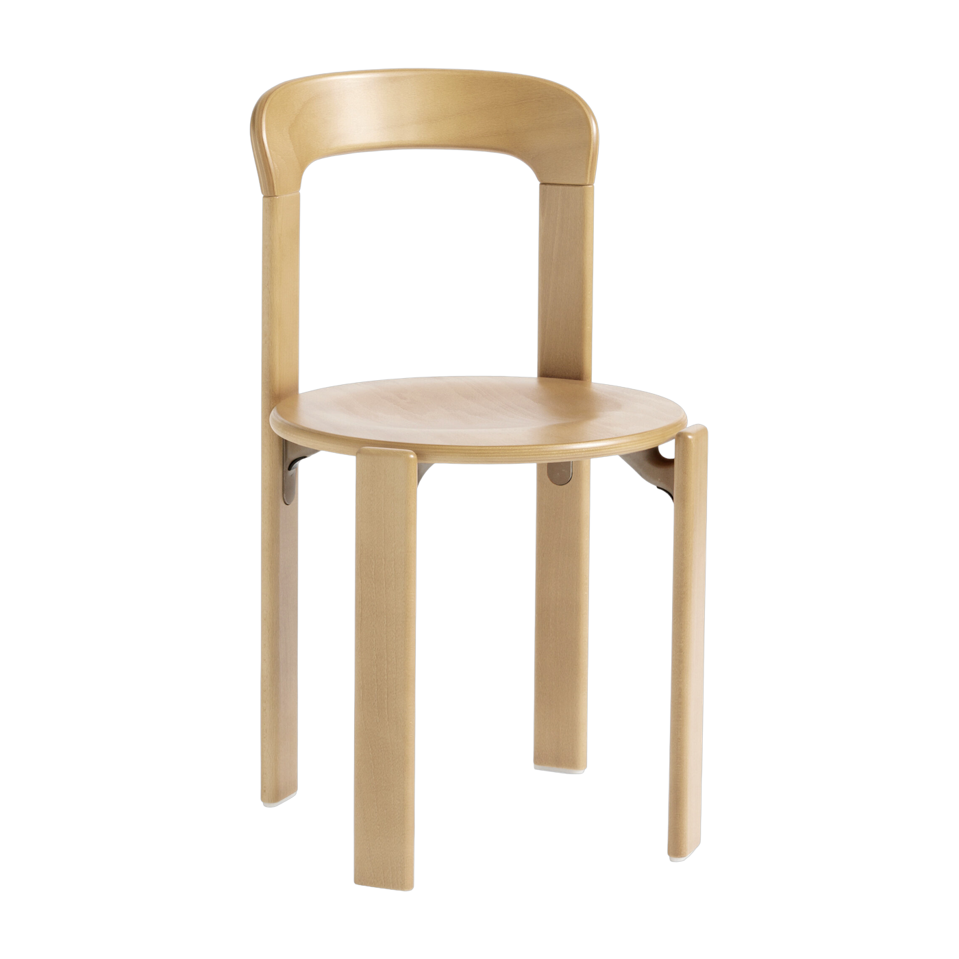 Silla en madera de haya dorada Rey - HAY