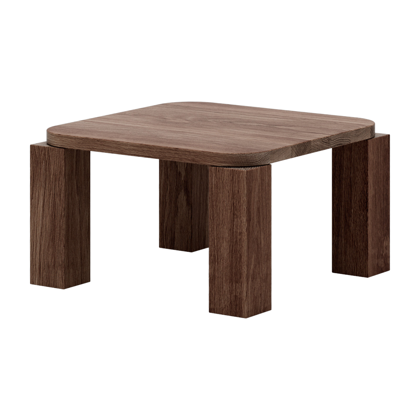 Smoked oak coffee table 60 x 60 cm Atlas - New works