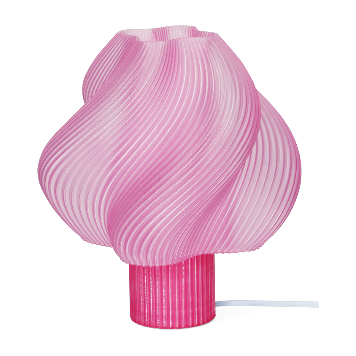 Lampe de table rose sorbet 34 cm Soft serve lamp - Crème Atelier