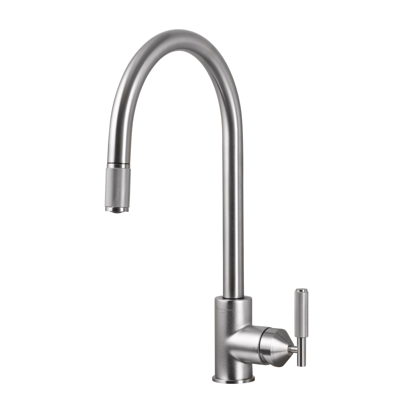 Miscelatore da cucina con doccetta in metallo massiccio argento 37, 2 x 25, 3 cm - Buster + Punch