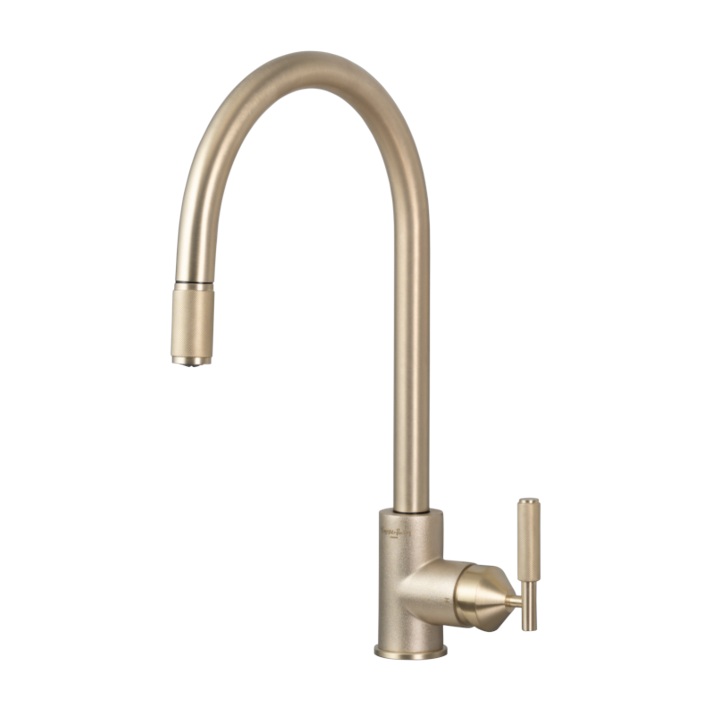 Miscelatore da cucina con doccetta in metallo massiccio grezzo in ottone 37, 2 x 25, 3 cm - Buster + Punch