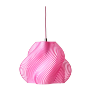 25 cm sherbet pink and chrome pendant Soft serve 02 - Crème atelier
