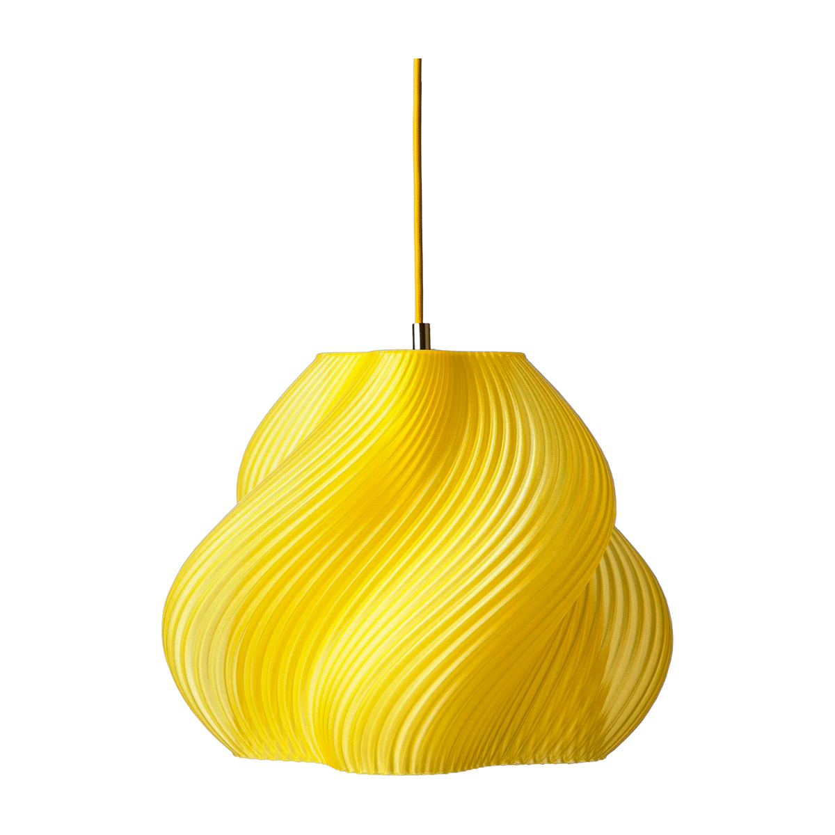 Lampada a sospensione in cromo e sorbetto al limoncello da 30 cm Soft serve 03 - Crème atelier