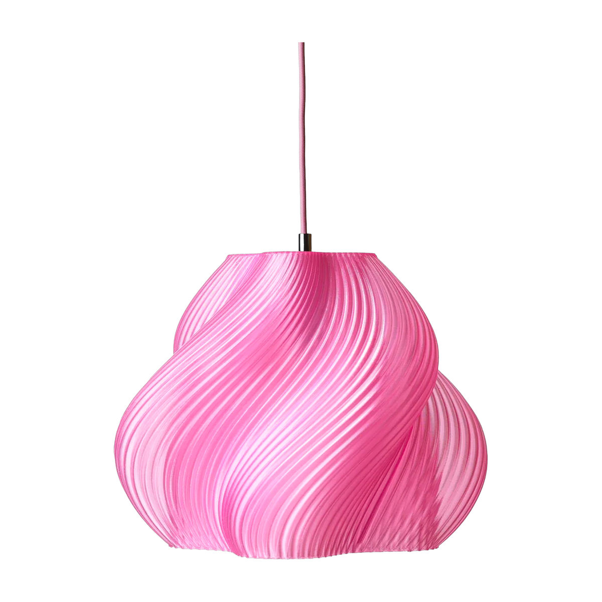 Hängeleuchte Sorbetrosa und Messing 30 cm Soft serve 03 - Crème atelier