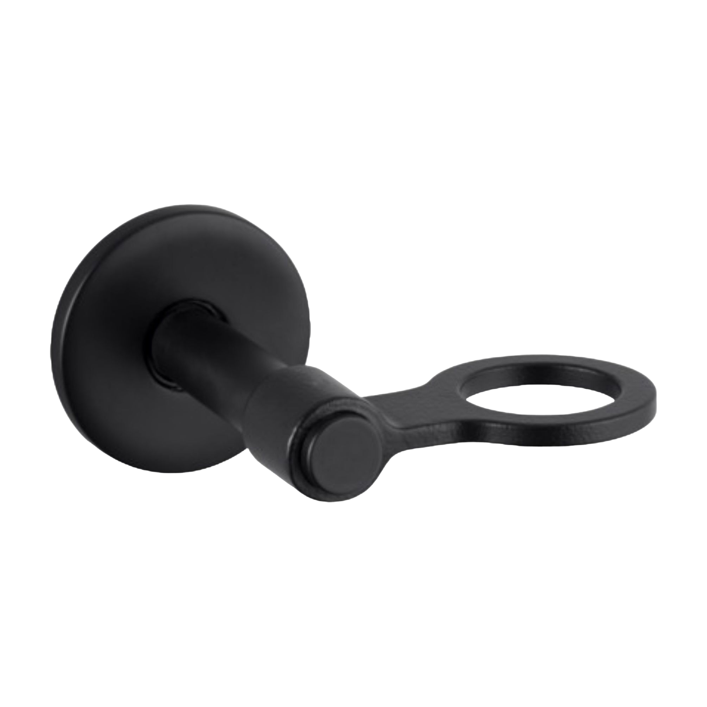 Single soap bottle holder in solid black metal 14 cm - Buster + Punch