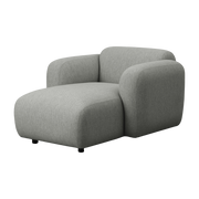 Chaise longue apoyobrazos gris sofá modulable Swell - Normann Copenhagen