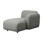 Module méridienne armrest right grey Swell modular sofa 150 - Normann Copenhagen