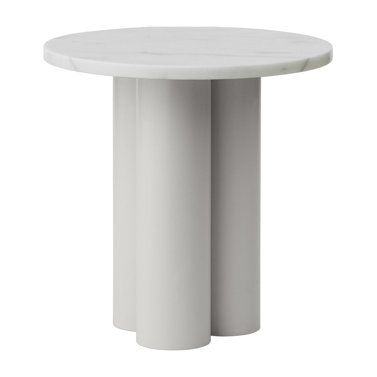 Table d'appoint en acier sable blanc et plateau white carrara 40 x 40 cm Dit - Normann Copenhagen