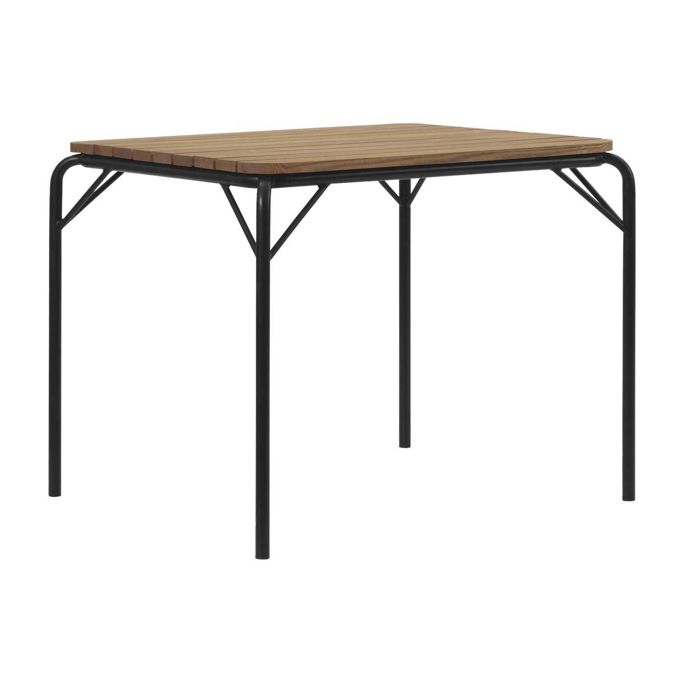 Black steel outdoor dining table 80 cm Robinia Vig - Normann Copenhagen