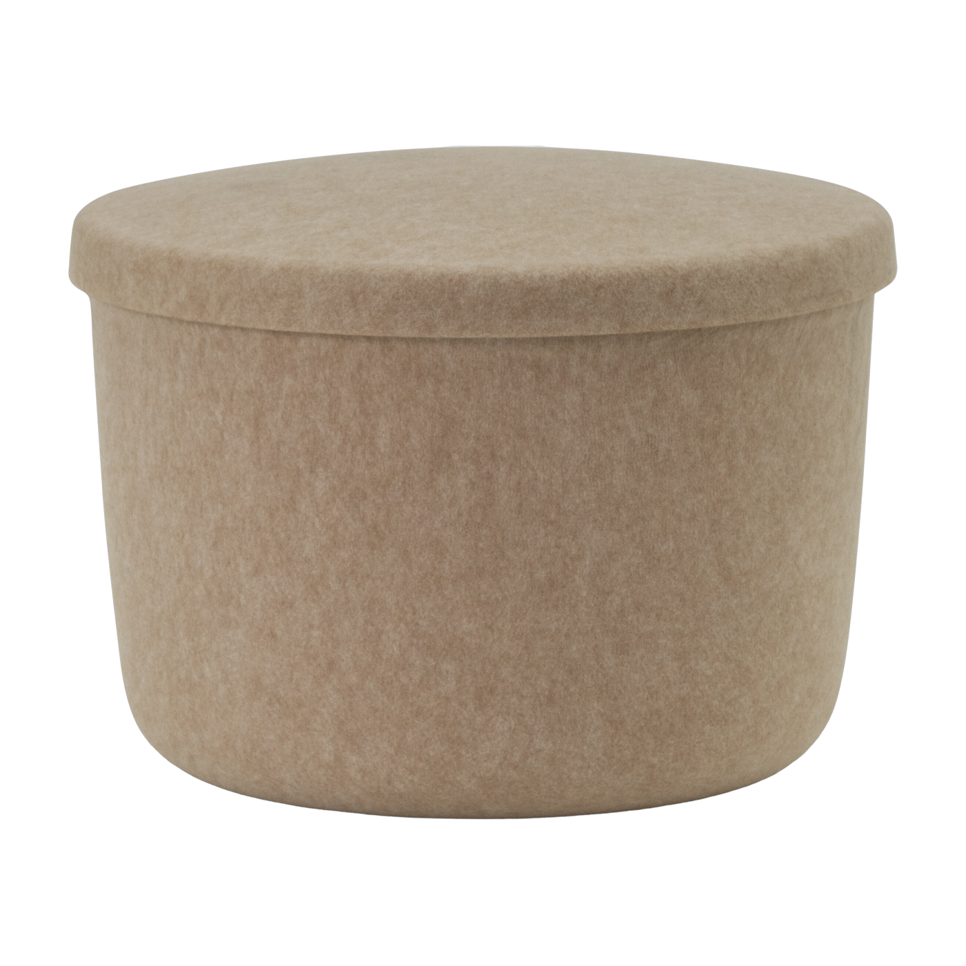 Pouf de rangement en feutre sable 52,5 cm Hide storage - Normann Copenhagen