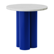 Dit Beistelltisch aus leuchtend blauem Stahl und einer Tischplatte aus marbre white carrara -. Normann Copenhagen