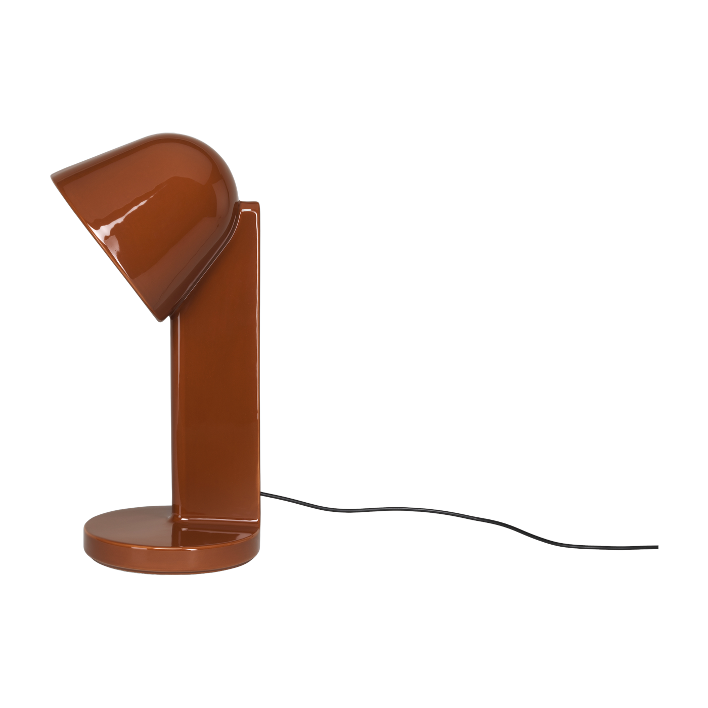 Lampada da tavolo in ceramica rosso ruggine da 50 cm Céramique Down - Flos