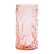 Vase en vidrio rosa Trunk