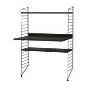Bureau modulable en frêne et acier noir 80 x 115 x 58 cm Combinaison H - String furniture
