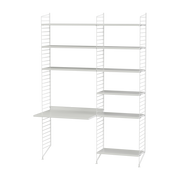 Bureau modular weiß 140 x 200 x 58 cm Kombination B - String furniture