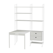 Bureau modular weiß 140 x 200 x 96 cm Kombination E - String furniture