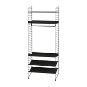 Estantería modular de acero negro 80 x 200 x 30 cm Combinación D - String furniture