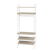 Etagère modulable en acier beige 80 x 200 x 30 cm Combinaison D - String furniture