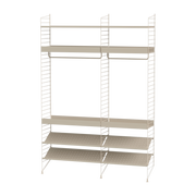 Etagère modulable en acier beige 140 x 200 x 30 cm Combinaison C - String furniture