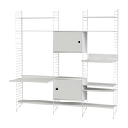 Etagère modulable en acier blanc 200 x 200 x 30 cm Combinaison P - String furniture