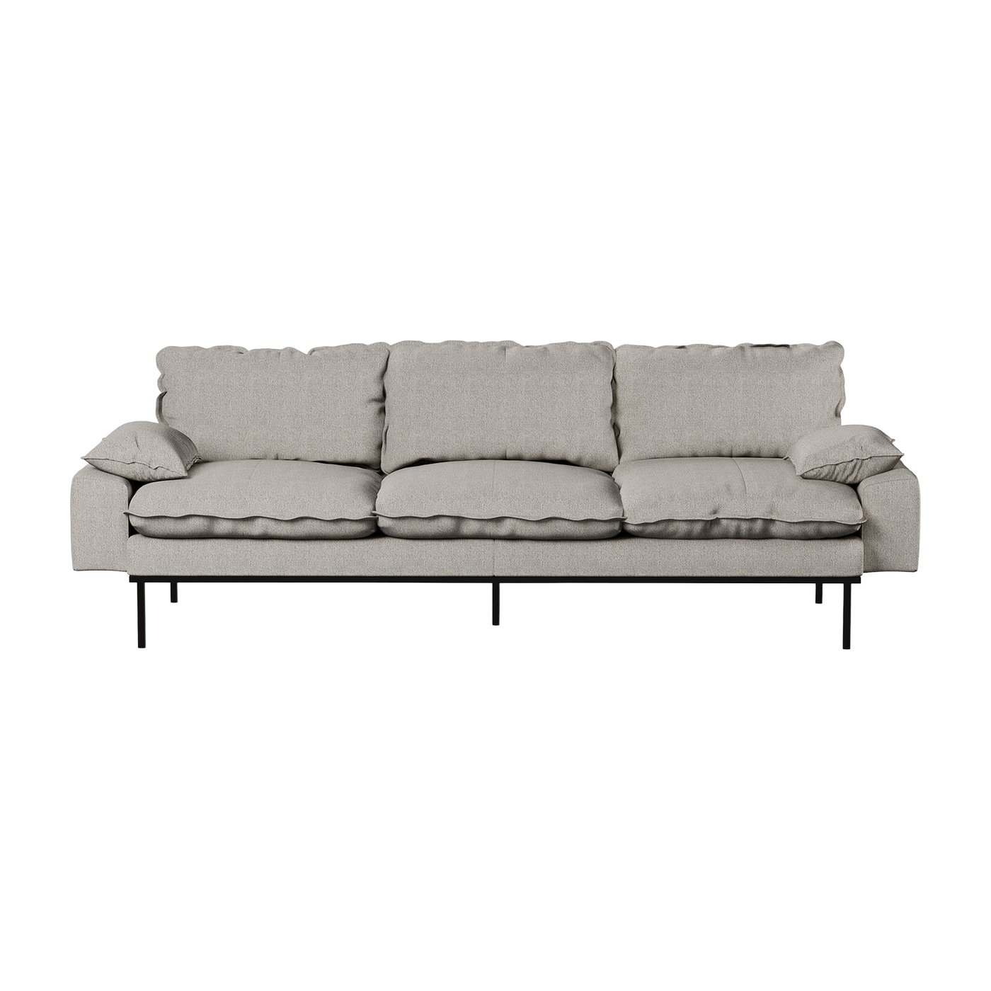 Divano a 4 posti in poliestere gris clair 245cm Sneak - HKliving