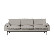 Canapé 4 places en polyester gris clair 245cm Sneak - HKliving