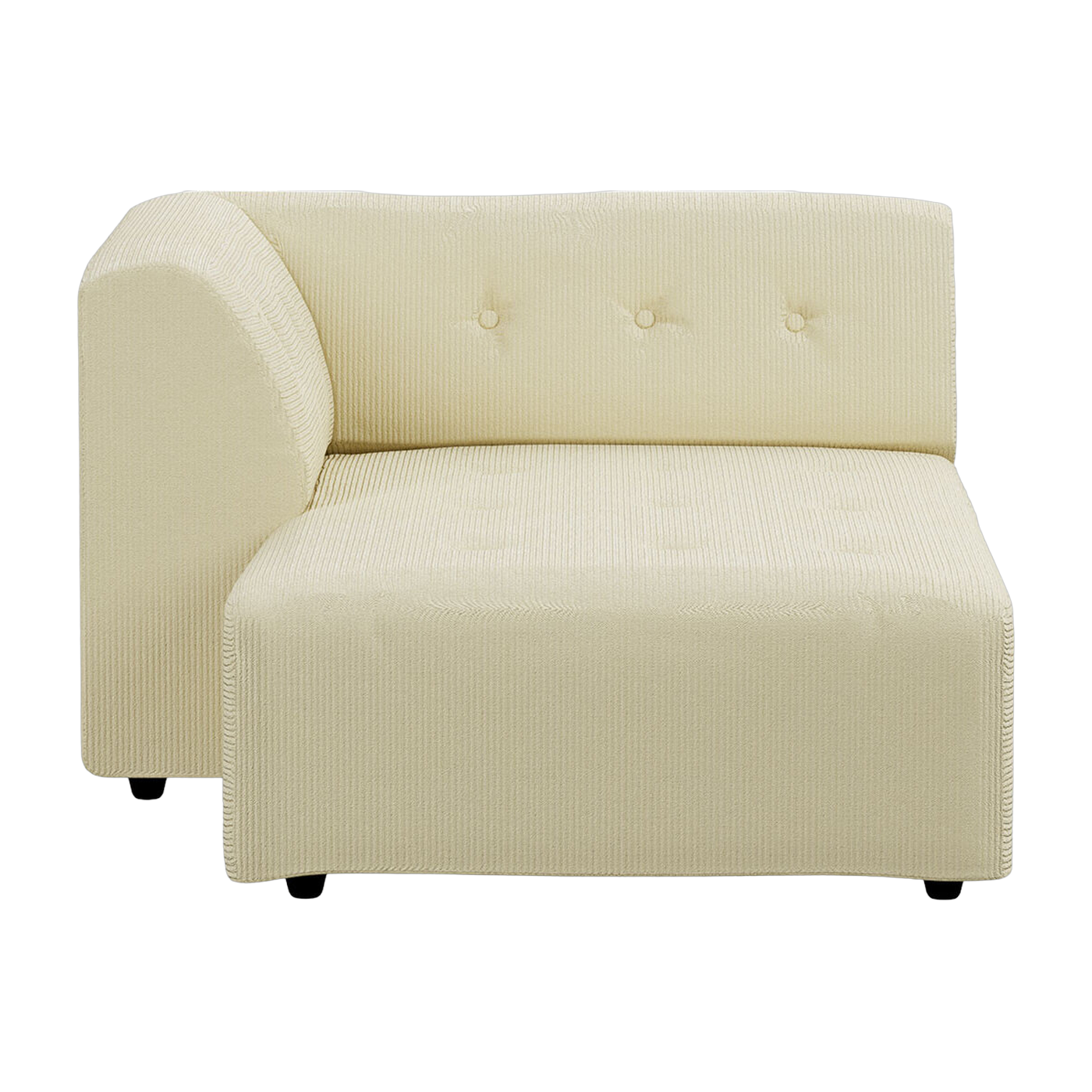 Modulo méridienne a sinistra in côtela velour bianco Hay - HKliving