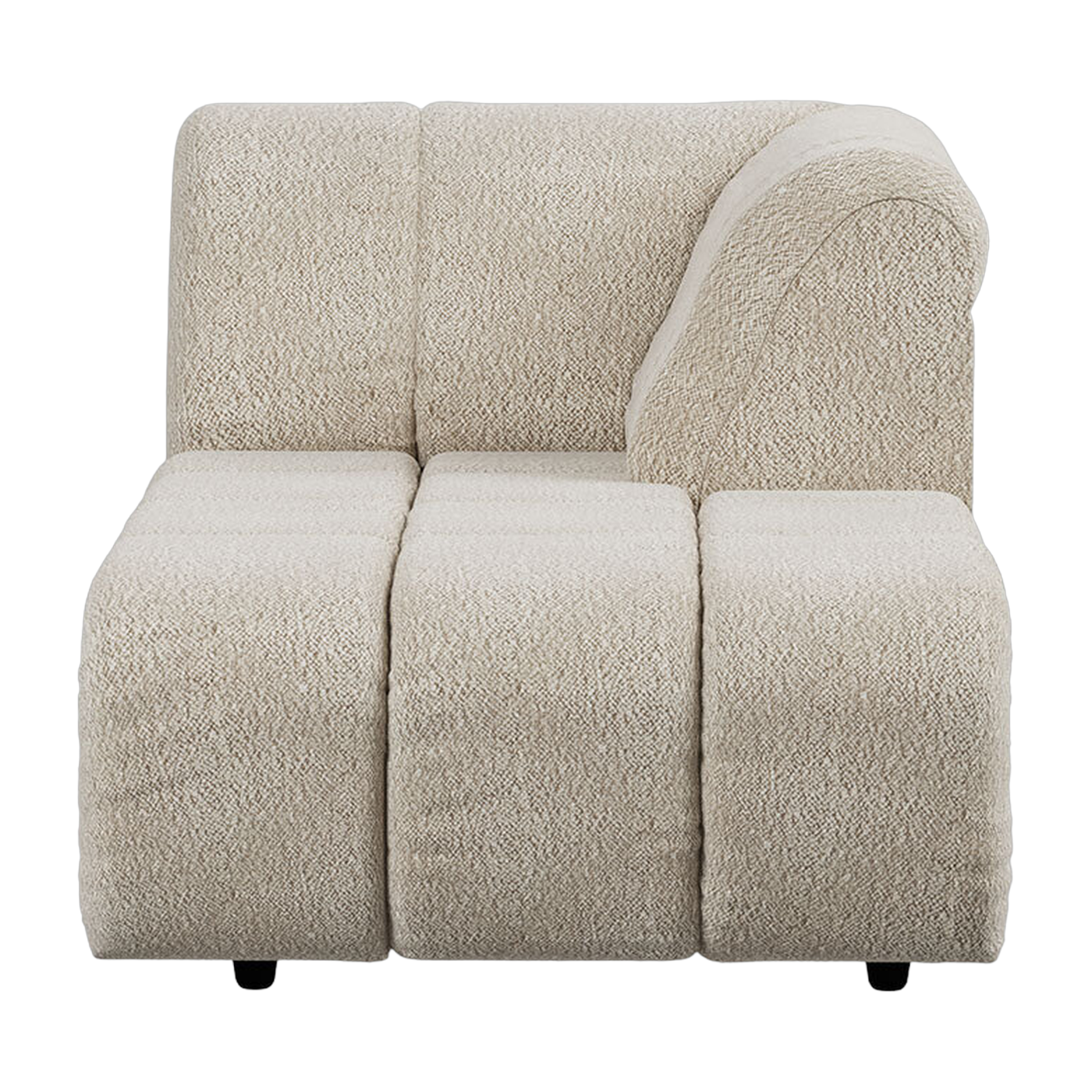 Gerades Sofamodul in cremefarbenen Bouclé -. HKliving