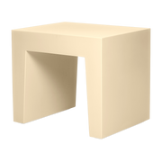 Versatile polypropylene stool Concrete seat - yellow Fatboy