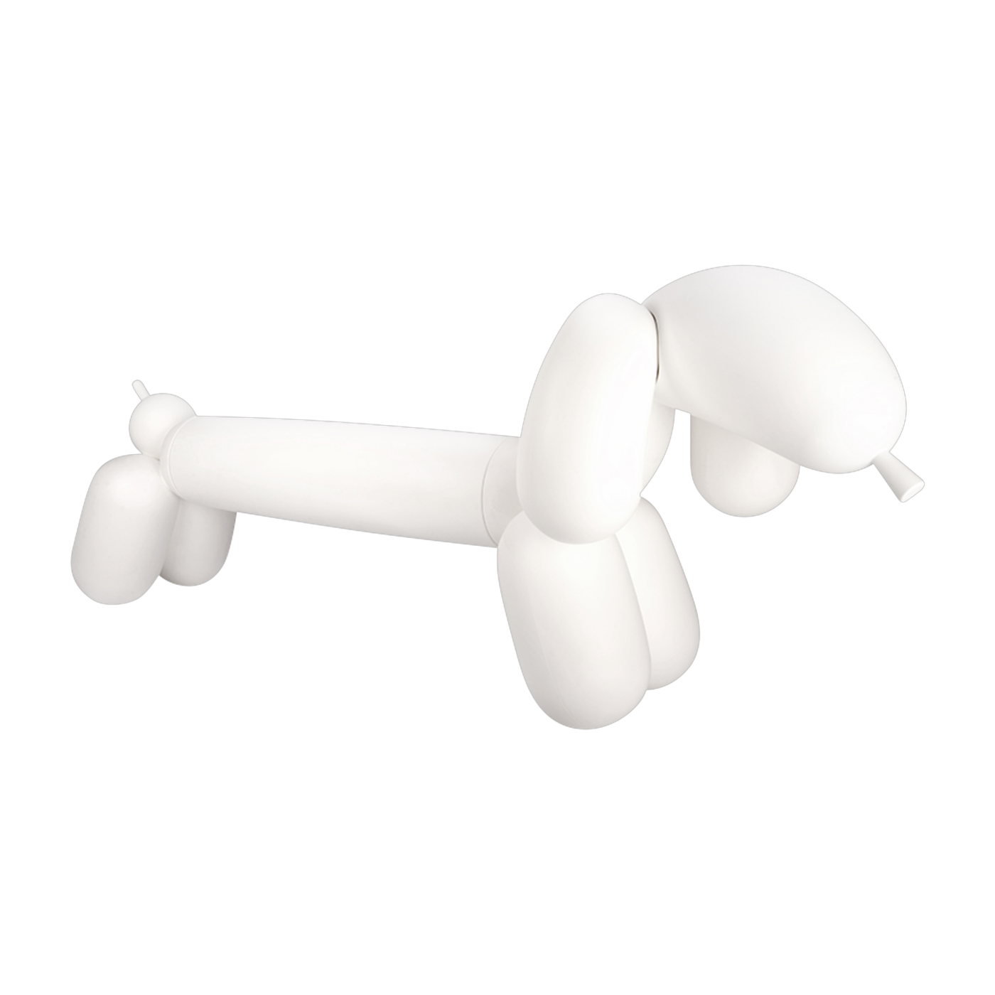 Banc en plastique recyclé blanc en forme de chien Attackle - Fatboy