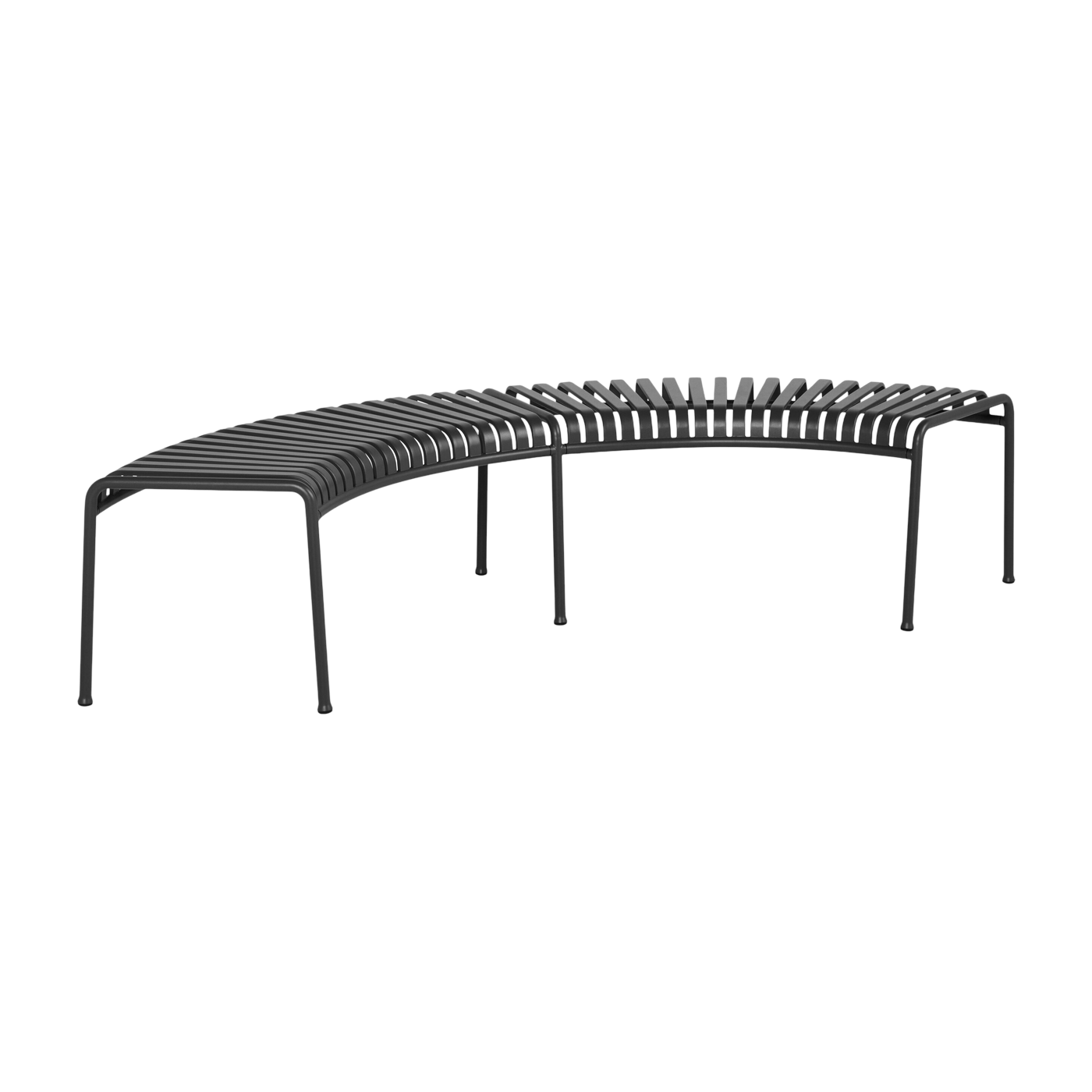 Set de 2 bancs de jardin à 6 pieds en métal anthracite Palissade - HAY