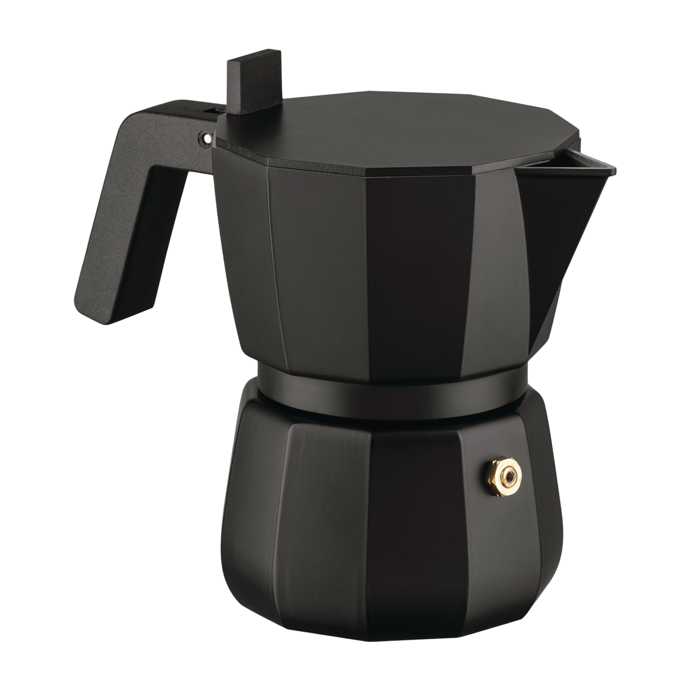 3-cup espresso maker, black Moka - Alessi