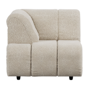 Wave couch left arm module in cream curls - Hkliving